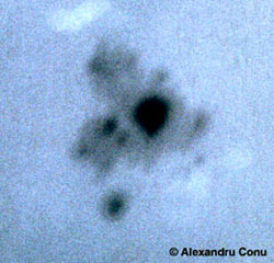 Sunspots photographed by Alexandru Conu